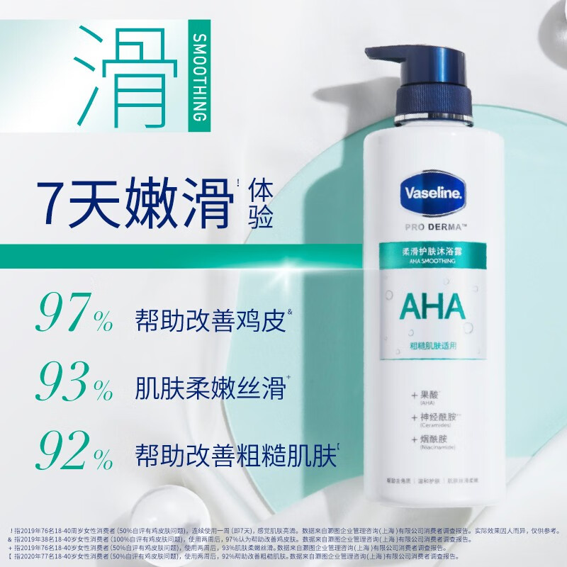 凡士林(VASELINE) 柔滑护肤沐浴露500ML