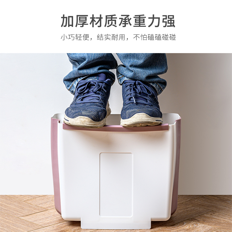 折叠垃圾桶[白粉 特大号] 厨房垃圾桶挂可折叠橱柜门壁挂式专用家用大号分类车载悬挂收纳筒