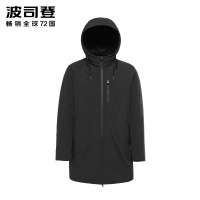 波司登BOSIDENG羽绒服男中长款男士秋季常规商务保暖风衣轻薄修身连帽上衣B80131019