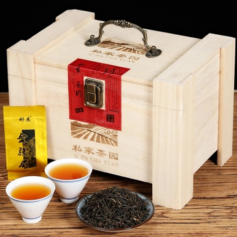武夷山野生金骏眉红茶大份量中秋送礼高档木质礼盒装送礼茶叶400g