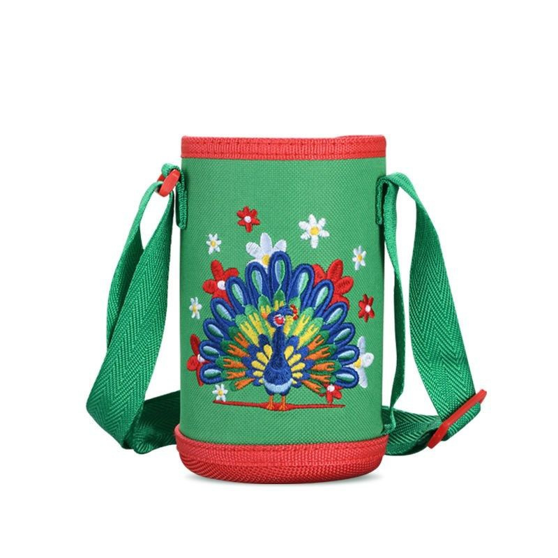 防漏打包外出防水保温杯套水杯杯子水壶带杯套袋斜挎可爱儿童黄色小猪