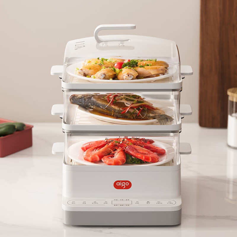 爱国者 电蒸锅炖蒸一体家用多功能18L电蒸锅 ADZG-80W01(18L)高清大图