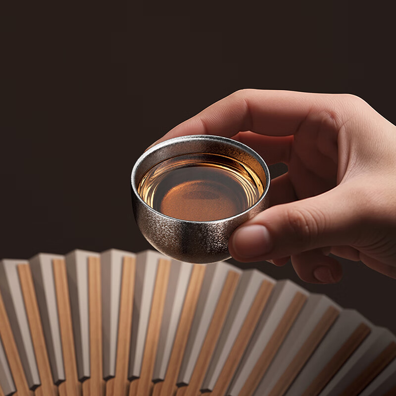 德世朗茶韵纯钛旅行套装ADCY-TZ013A 便携钛杯茶具套装高清大图