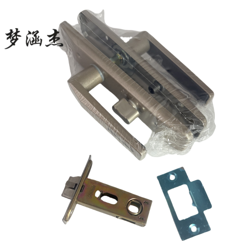 梦涵杰卫浴门锁 WY-110 孔距110mm 一字槽免钥匙单舌把手锁1把高清大图