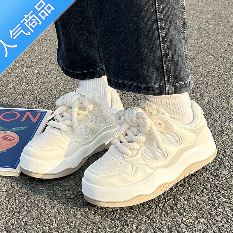 SUNTEK2023新款小白鞋女配裙子夏季小众原创帆布鞋子百搭休闲板U高清大图