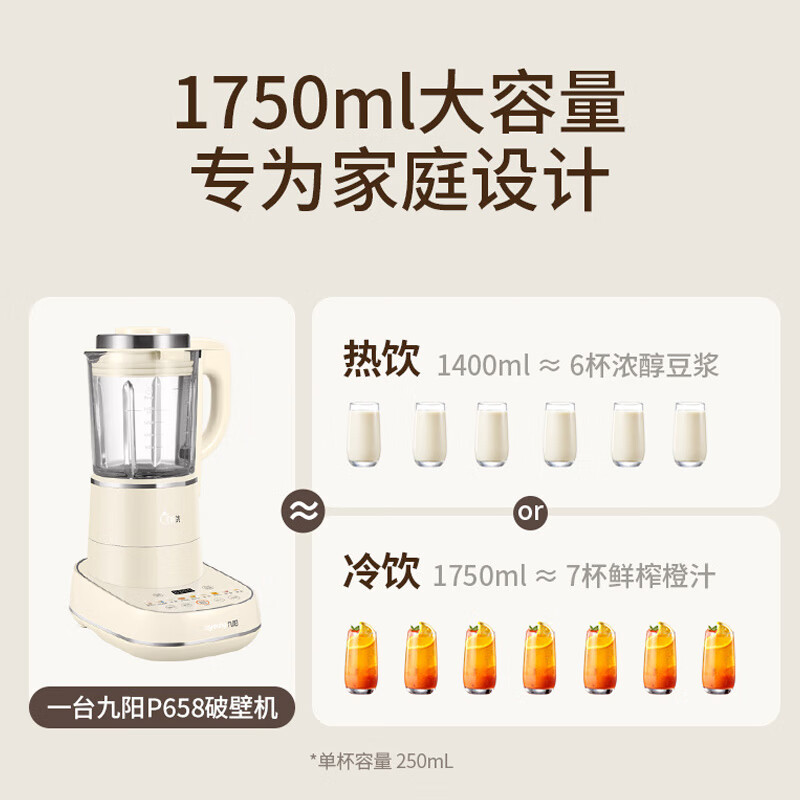 九阳高端低音破壁机豆浆机L18-P658高清大图