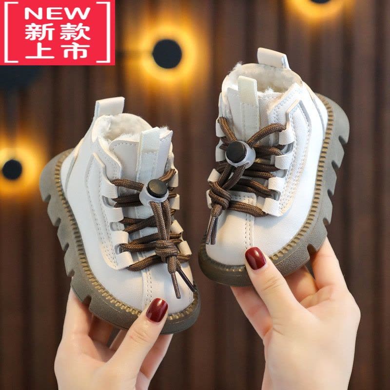 可莉允儿童大棉鞋子男童女童冬鞋短靴加绒加厚宝宝马丁靴子幼童鞋雪地靴图片