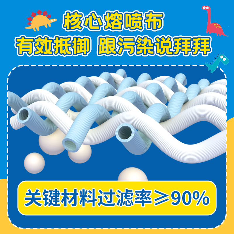 华拓医用儿童口罩3d立体独立包装男童4-12岁彩色[30只]三层防护透气小童婴幼儿小学生专用一次性医疗口罩