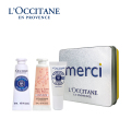 欧舒丹(L’OCCITANE) 护手霜10ML*2支+润唇膏4ML*1支 套装（随机香型）小铁盒3件套滋润保湿留香