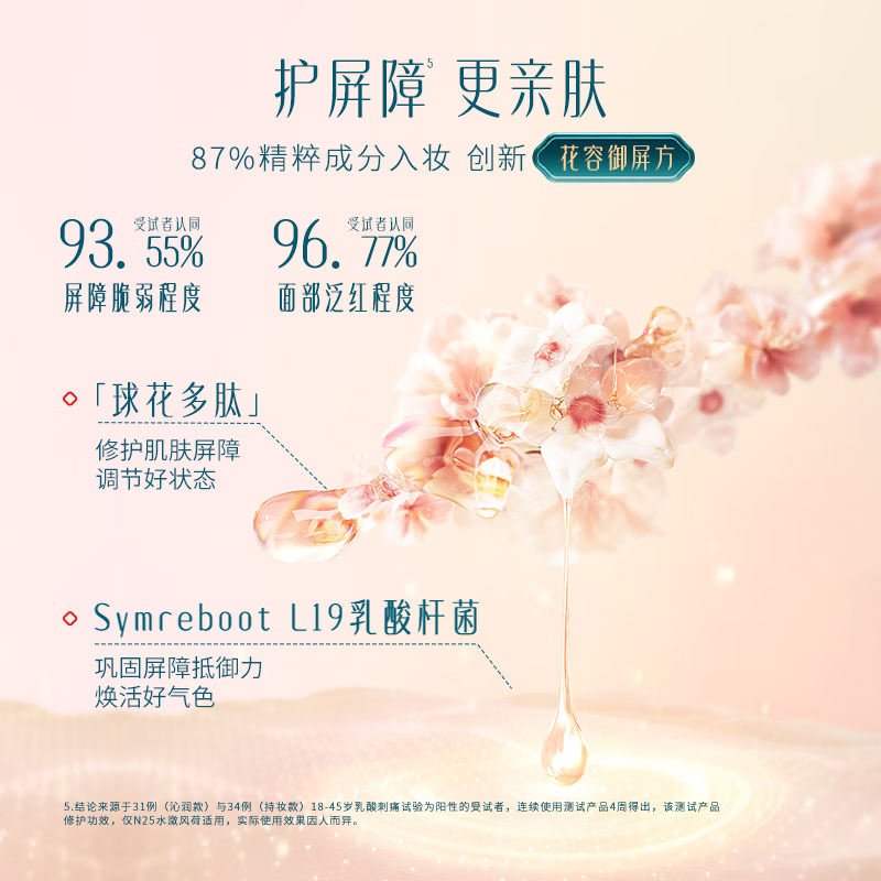 花西子玉容睡莲平衡气垫粉底液玉养-持妆款-N30出水芙蓉-13g*2高清大图