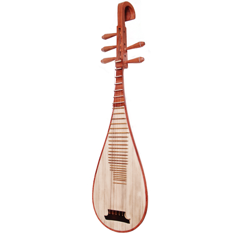 梵巢民族弹拨乐器红檀木琵琶五弦四弦仿唐头饰成人表演练习考级琵琶