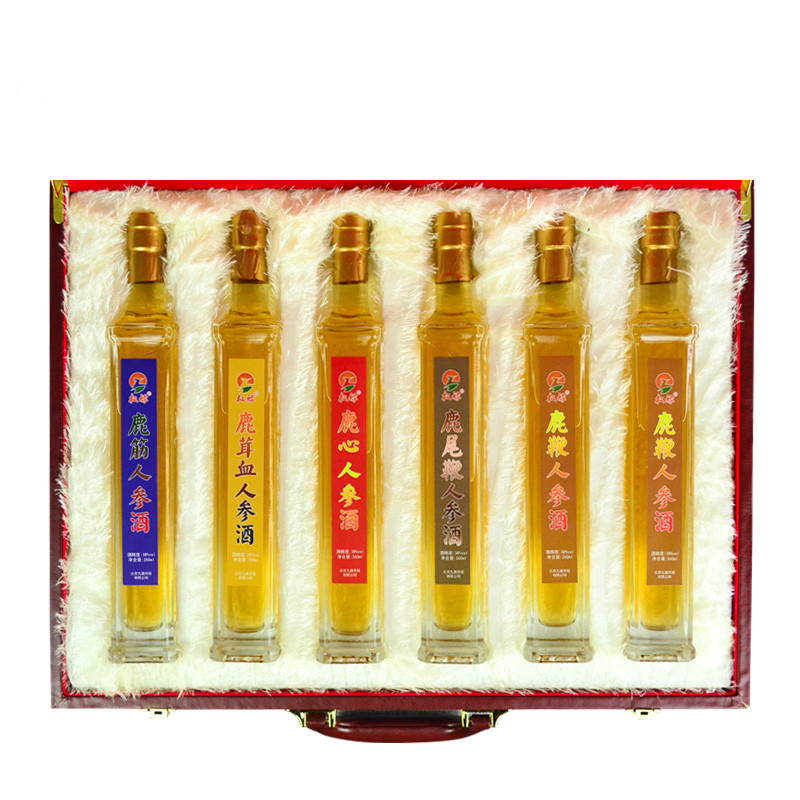 权禄quanlu 六宝酒礼盒1560ml(260ml*6)6瓶礼盒装 鹿鞭鹿心鹿筋鹿尾等鹿产 传统工艺配制 非普通白酒