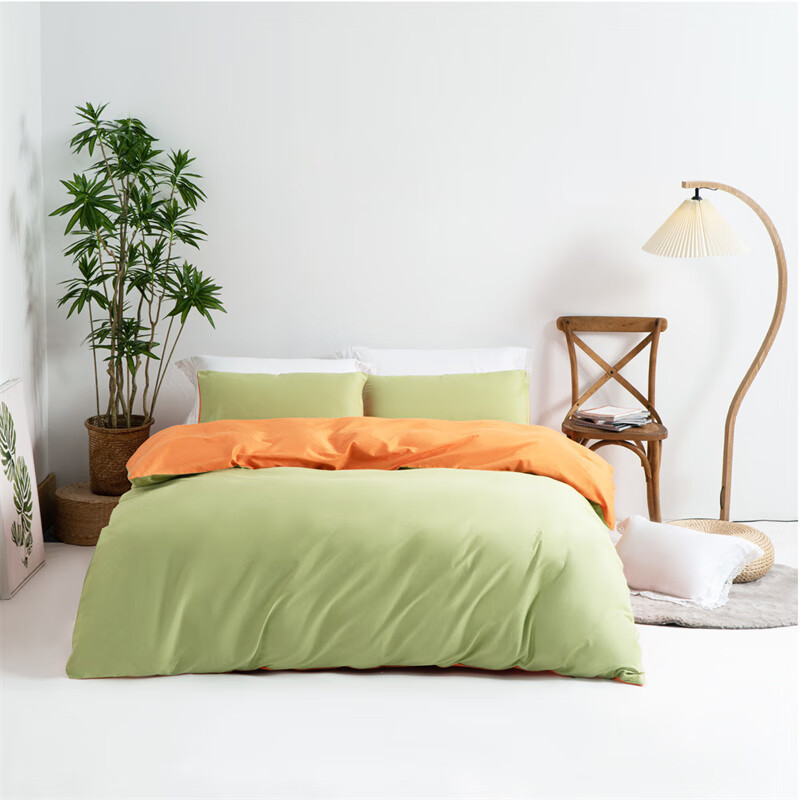 水星家纺翠橘缘起全棉抗菌四件套200cm×230cm