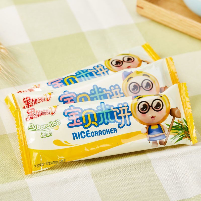 果仙多维V 儿童零食米饼饼干非油炸米饼儿童米饼香蕉味50g