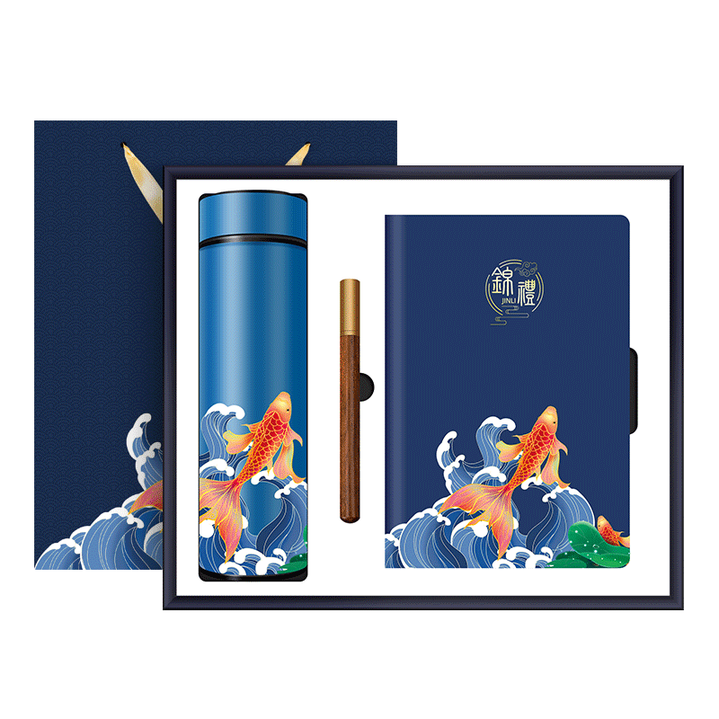 iChoice 笔记本水杯套装 A5平装本+450ml屏显杯+木质笔(1000份起订)