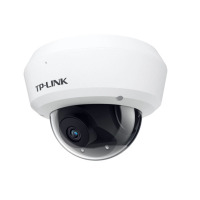 TP-LINK POE供电 3D降噪/内置拾音/背光补偿300万防暴半球网络监-控摄像机 TL-IPC433MP