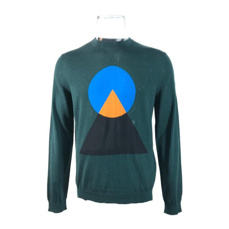 高田贤三(Kenzo)羊毛针织男款圆领长袖运动卫衣饰图案休闲套头衫高清大图