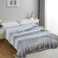 红豆家纺（HOdoHome）简格亲肤毯毛毯150×200cm 1.5m*2m 蓝色