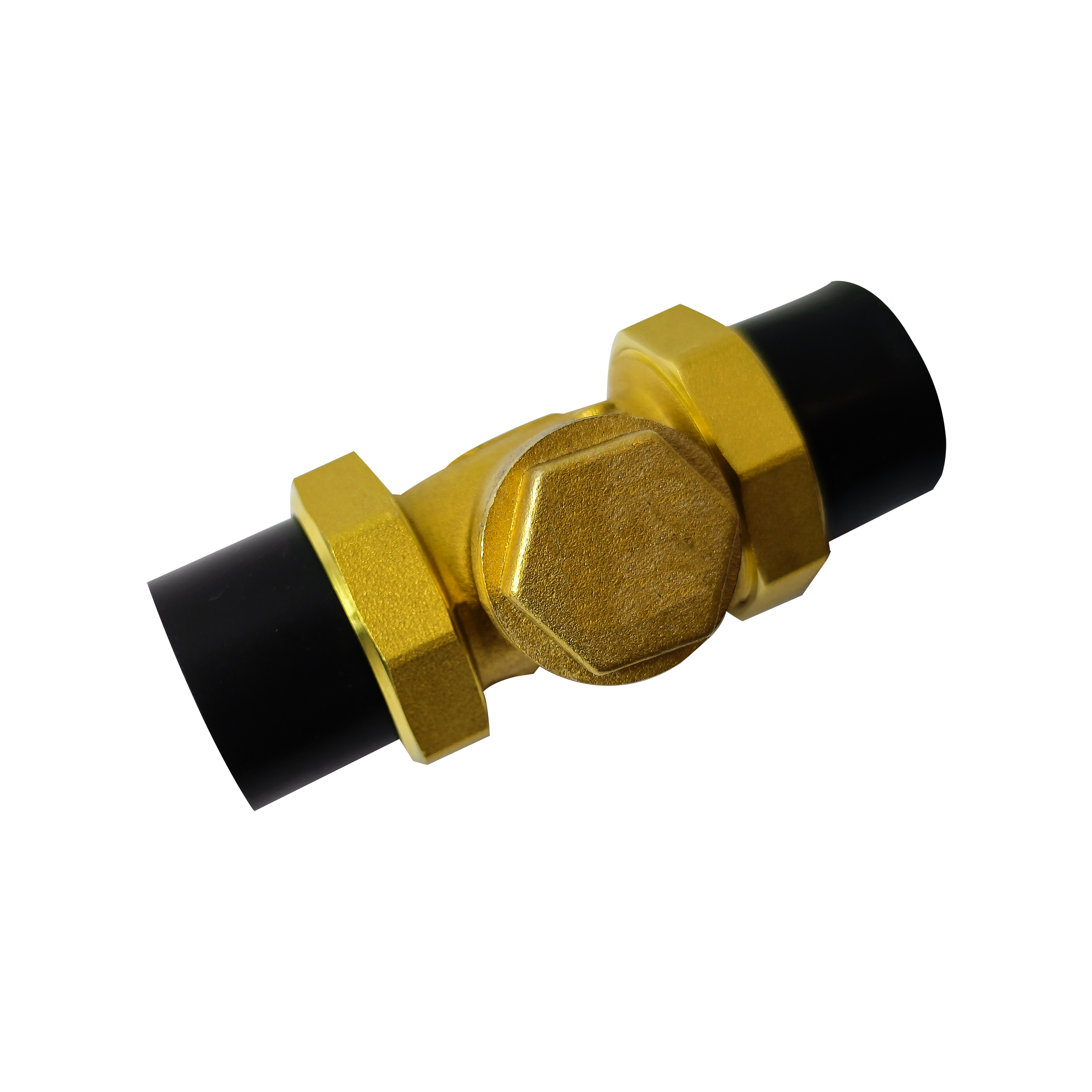 杉外山 PE热熔管件 铜卧式止回阀 个高清大图