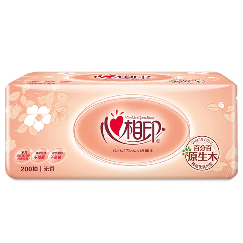 心相印 软抽纸 DT200 200抽 210*210mm 双层 3包/提 单位:提