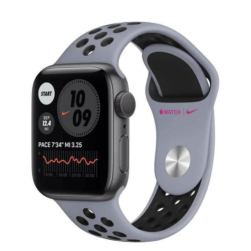 Apple Watch Series6 Nike 44毫米(GPS款 深空灰色铝金属表壳 黑色耐克运动带)