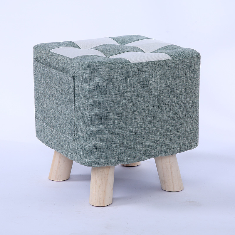 皇豹布艺小凳子家用时尚换鞋凳创意沙发凳矮凳卧室客厅小板凳小椅子