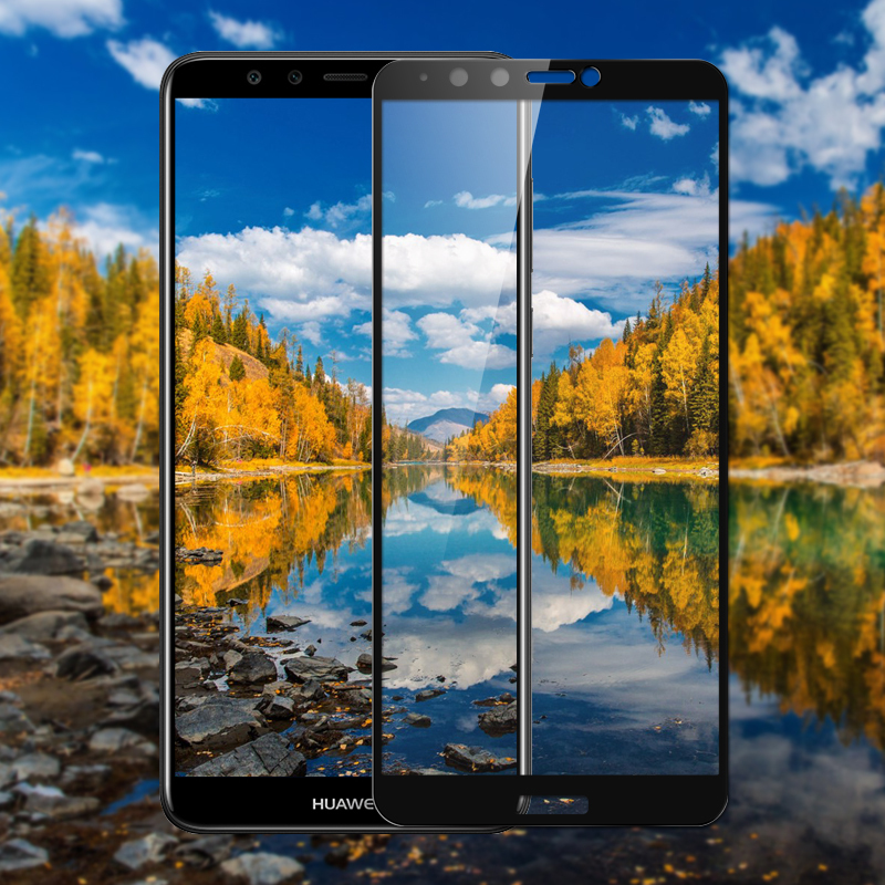 [买2送手机壳]轻万适用华为畅享8e钢化膜honor全屏玻璃贴膜huawei全屏高清保护膜高清大图