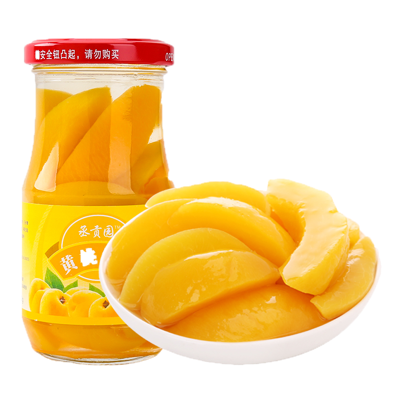 【倾聆】丞贡园黄桃罐头248g/瓶 6瓶装