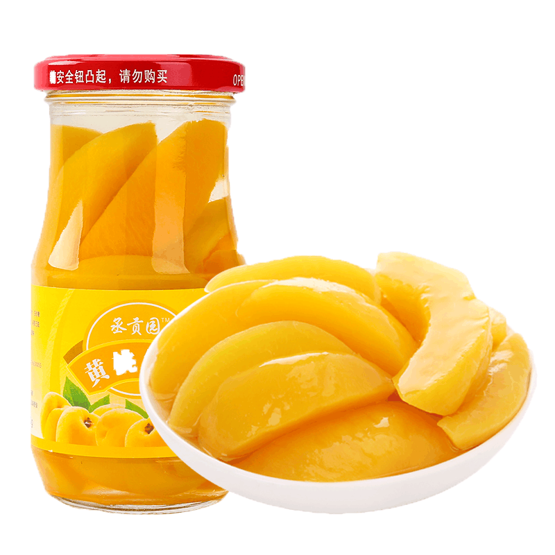 【倾聆】丞贡园黄桃罐头248g/瓶 6瓶装图片
