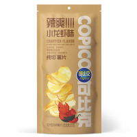可比克纯切薯片辣爽小龙虾味零食休闲食品 90g立袋装