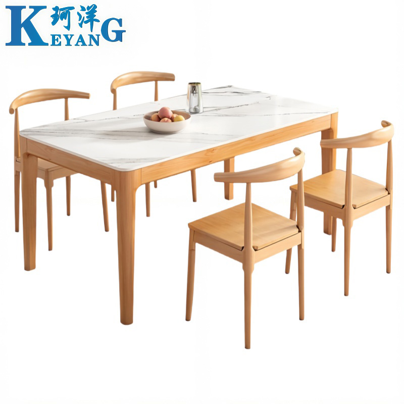 珂洋 岩板餐桌 一桌四椅120*70*75cm 套高清大图