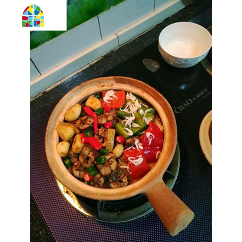 传统粗单柄煲仔饭砂锅商用陶土砂锅煲炭炉火炉土锅沙锅炖锅瓦煲 FENGHOU 升级版2人份平耳砂锅(0.8升)高清大图