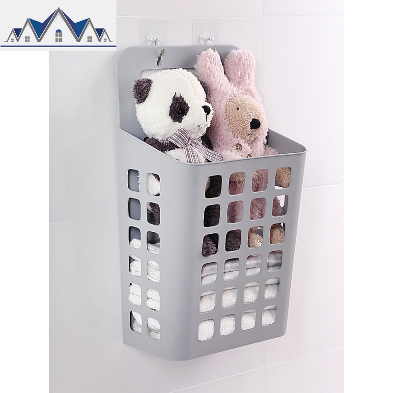 可挂式脏衣篮家用塑料卫生间衣服浴室衣物收纳筐桶衣篓防水洗衣筐 三维工匠收纳篮高清大图
