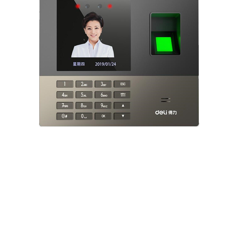 得力13888S指纹人脸考勤机(台)高清大图