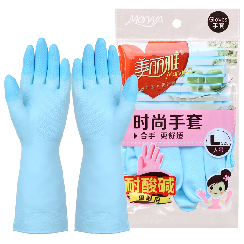 美丽雅 手套 防滑大号 x6包装 颜色随机