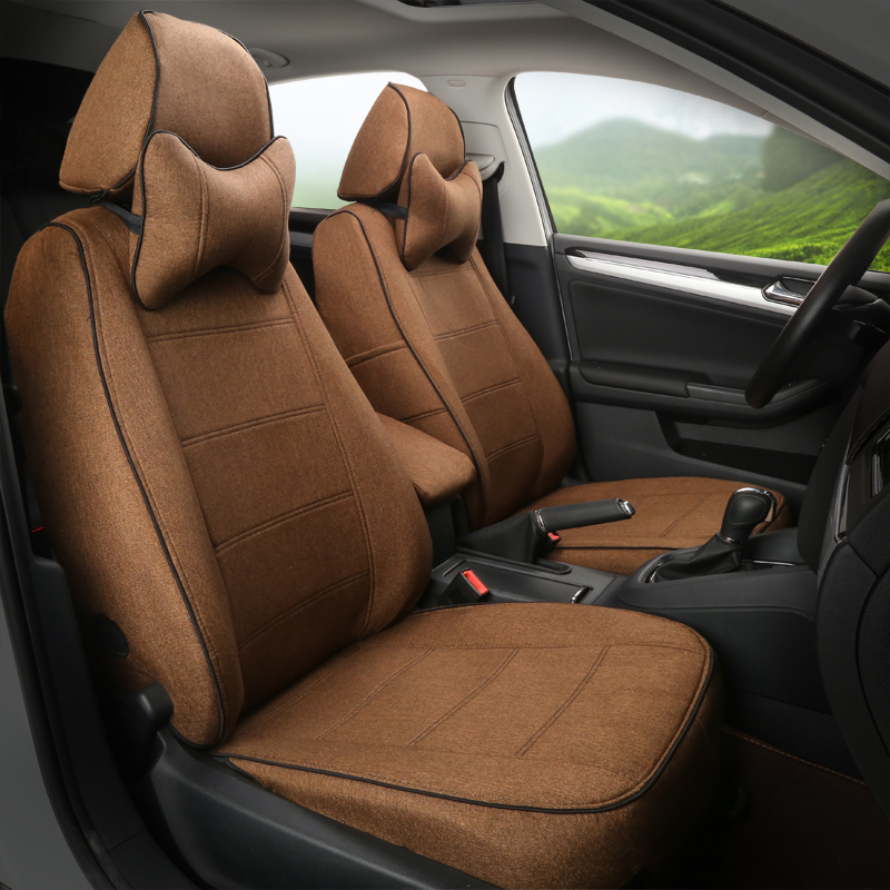 敬平汽车座套全包布艺亚麻四季通用专车专用全包围汽车坐垫布料座椅套
