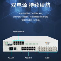 博扬 综合业务电话光端机 8路E1+30路语音(20路程控10路磁石)+6路物理隔离网 单纤120km 1对