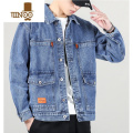 YANXU美式复古多口袋牛仔外套男潮牌宽松百搭夹克男士2023秋季新款上上