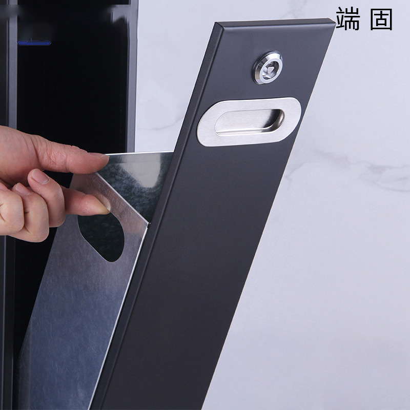 端固 立式烟灰柱户外垃圾桶 圆形镜光/个高清大图