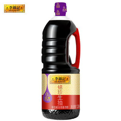 李锦记锦珍生抽1.28L*2瓶生抽零添加防腐黄豆酿造剂凉拌炒菜蘸点酱油