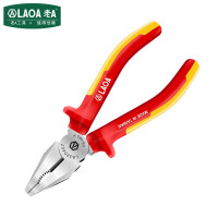 老A（LAOA）VDE绝缘钢丝钳8英寸 耐压电工钳老虎钳 省力断线钳子 LA320408