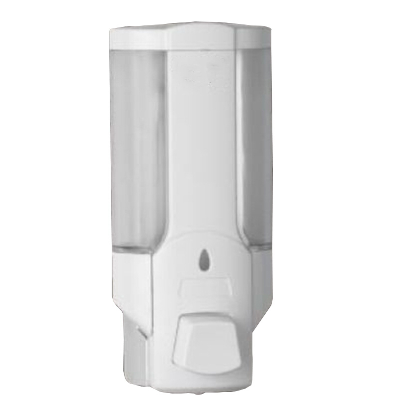 新港泉(xingangquan)壁挂皂液器 洗发水沐浴露瓶浴室给皂器 手动皂液器塑料洗手液盒 白色单瓶 CB-8101A