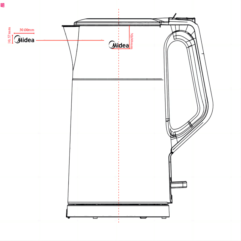 美的电水壶MK-HJ1710图片