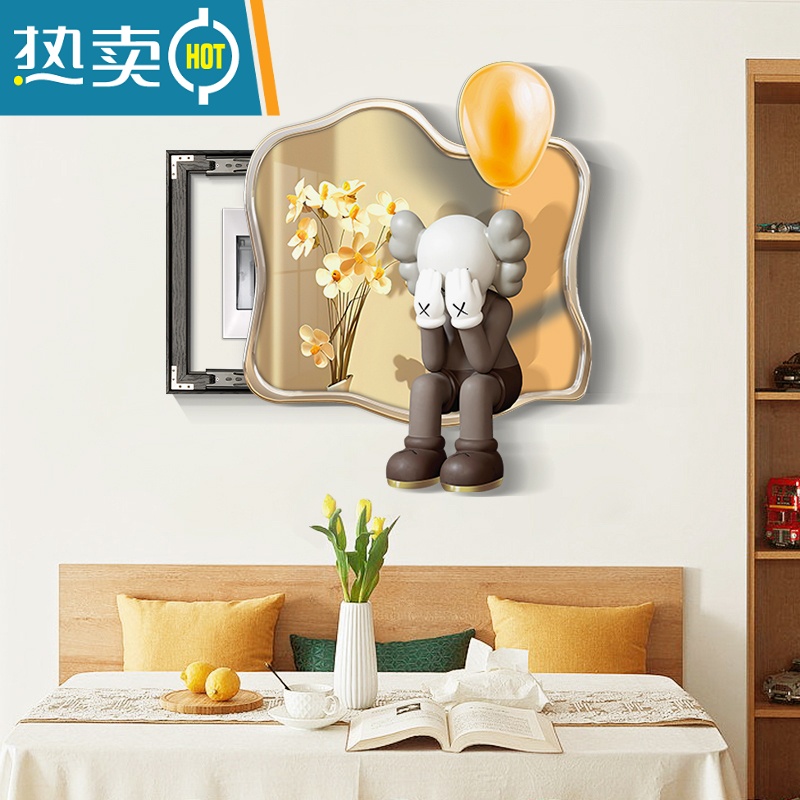 敬平潮玩宇航员电表箱装饰画异形配电箱超薄款遮挡挂画电源总开关壁画装饰画高清大图