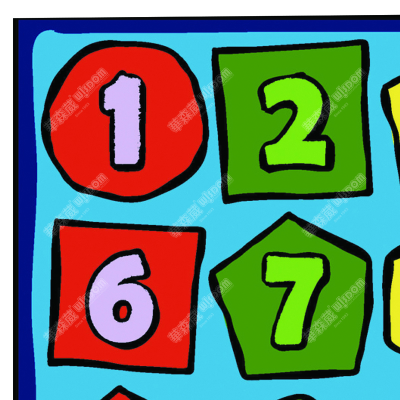 华森葳 跳跳形状教学毯 认识数形教学毯高清大图