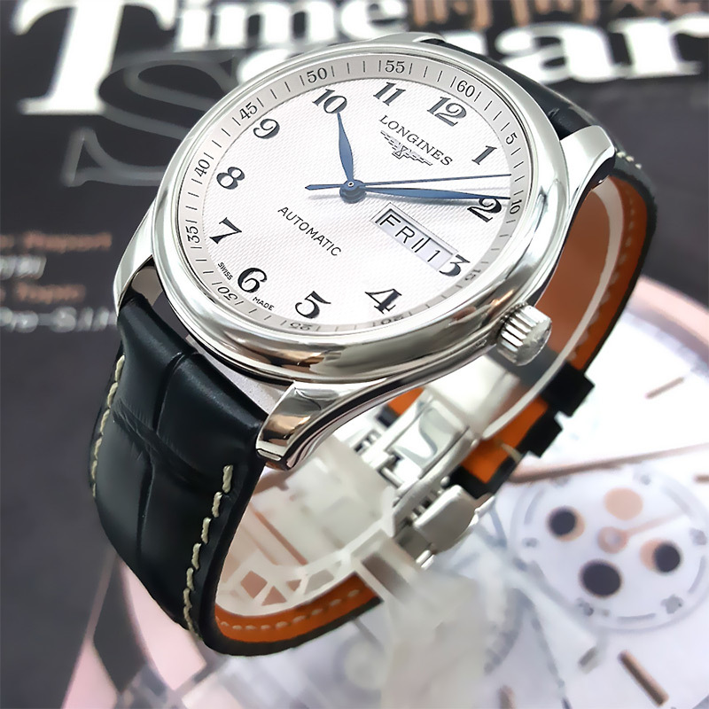 二手正品浪琴longines名匠l27554783自动机械385mm男表95新