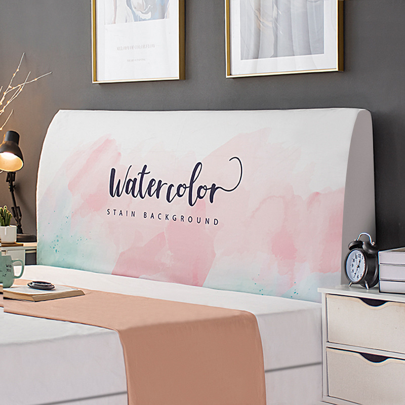 床头套罩北欧风格全包通用防尘软包保护床靠背简约现代木 迷雾彩云 高度50-65*长度220cm通用款高清大图