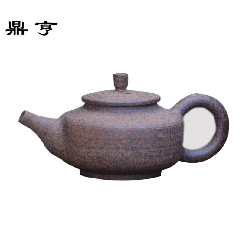 鼎亨原矿粗陶功夫壶老岩泥泡茶壶纯手工柴烧台湾带把手过滤