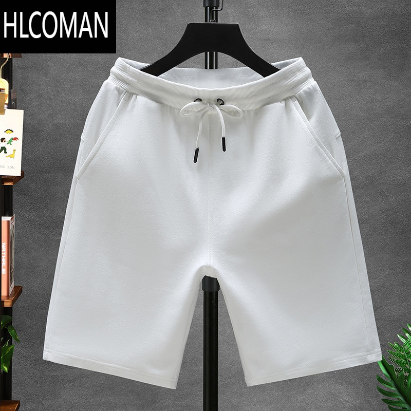 HLCOMAN新款男女毛圈短裤抽绳松紧腰休闲宽松运动裤时尚百搭潮