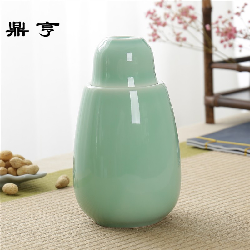 鼎亨龙泉青瓷温酒壶陶瓷酒具套装烫酒壶骨瓷热暖酒器分酒器黄酒白